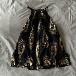 LUCKY BRAND Halter Neck Swing Top